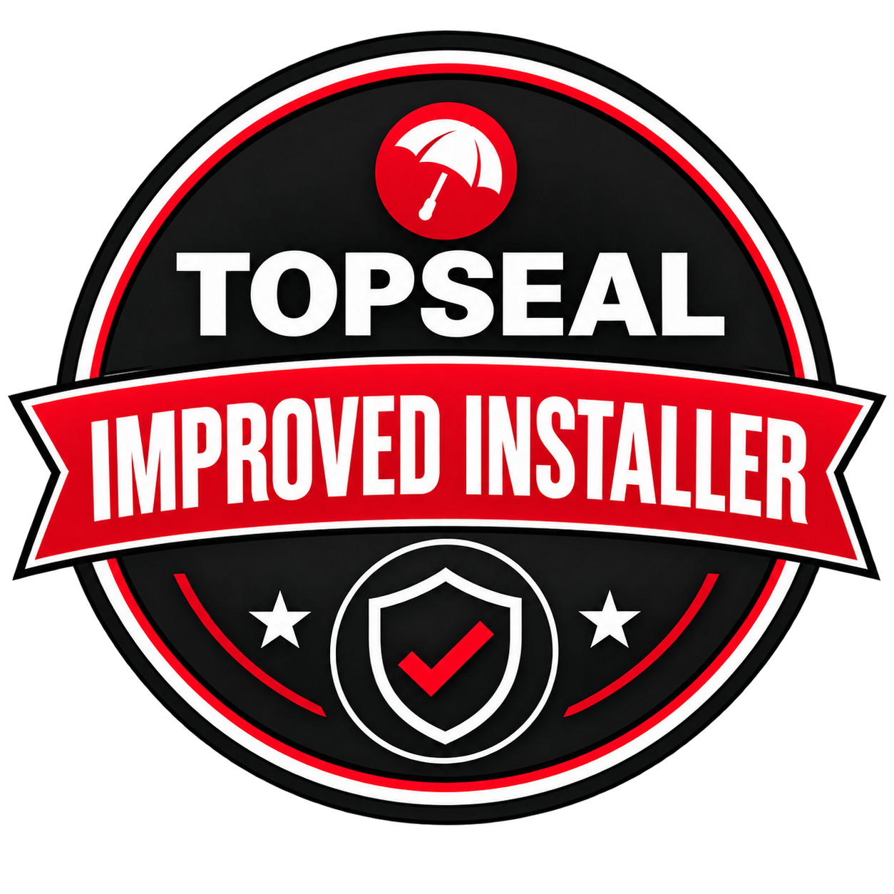 Topseal roofing system badge; approval status to be confirmed